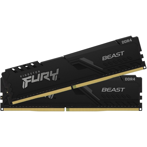 16GB DDR4-3600MHz Kingston FURY Beast (Kit of 2x8GB) (KF436C17BBK2/16), CL17-21-21, 1.35V, Black 136318 фото