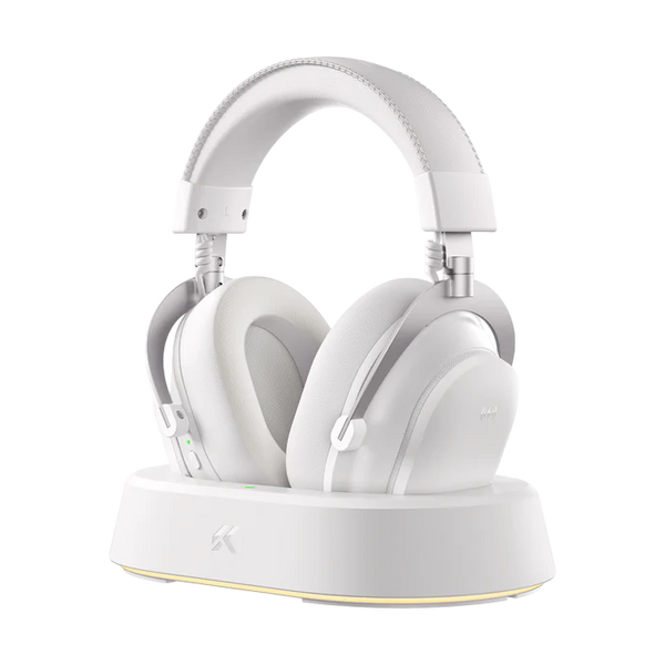 Gaming Wireless Headset MCHOSE V9 Turbo, Icy White 260804 Imagini