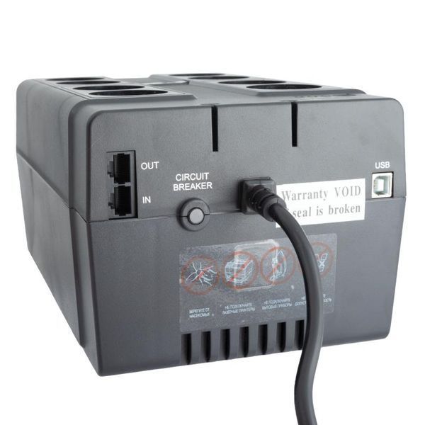 UPS PowerCom CUB-1000E 1000VA/550W LCD, AVR, USB-B, RJ45/RJ11, 8*Schuko 132327 фото