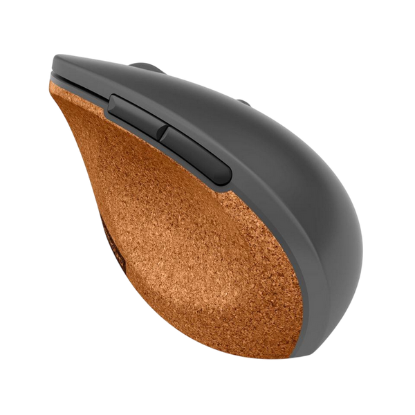 Wireless Mouse Lenovo Go Vertical, up to 2400 dpi, 6 buttons (3 program.), Ergonomic, 97g., UV-coated cork grip, 1xAA, Unifying, 2.4Ghz, Storm Grey 227939 фото