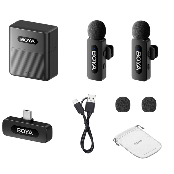 Microphone&nbsp;Wireless&nbsp;Boya&nbsp;BY-V30&nbsp;Ultracompact&nbsp;(Type&nbsp;C&nbsp;-&nbsp;2&nbsp;mic), Black 235212 Imagini
