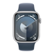 Apple Watch Series 9 GPS, 41mm Silver Aluminium Case with Storm Blue Sport Band - S/M,Model MR903 210844 фото 4