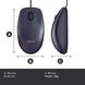 Mouse Logitech B100 OEM, Optical, 800 dpi, 3 buttons, Ambidextrous, Black, USB 60525 фото 1