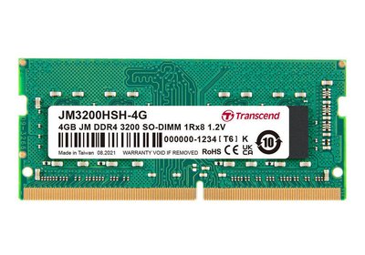 .4GB DDR4- 3200MHz SODIMM Transcend JetRam, PC25600S, 1Rx8, CL22, 260pin DIMM 1.2V 201432 фото