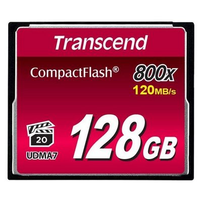 128GB CompactFlash Card, Hi-Speed 800X, Transcend "TS128GCF800" (R/W: 120/60MB/s) 66883 фото