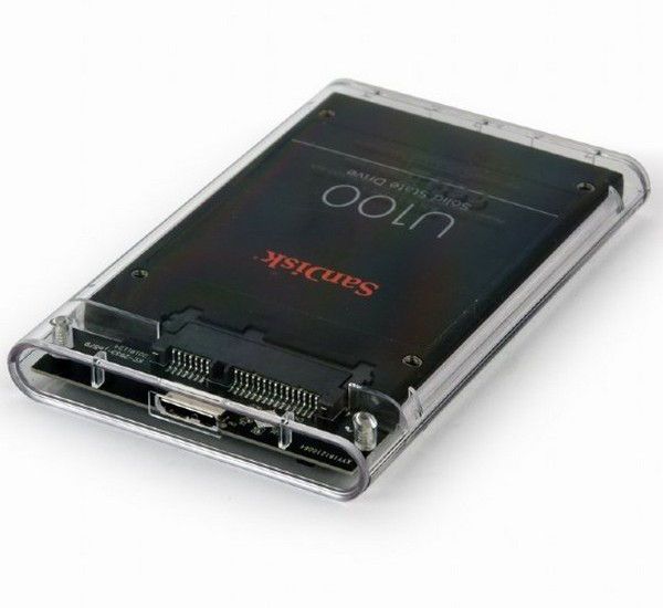 2.5" SATA HDD External Case (USB 3.0), Transparent plastic, 9.5 mm, Gembird "EE2-U3S9-6" 105903 фото