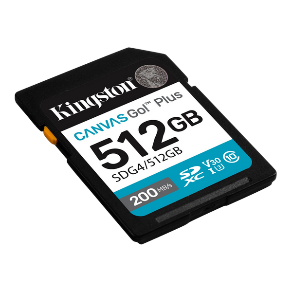 .512GB SDXC Card (Class 10) UHS-I , U3, V30 Kingston Canvas Go! Plus Gen 4 "SDG4/512GB" (R/W:200/16 232660 фото
