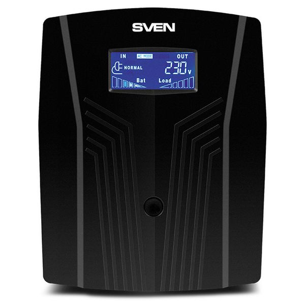 UPS SVEN Pro 1500, 1500VA/900W, Line Interactive, AVR, LCD, USB, RJ-45, 3xShuko Sockets 80693 фото