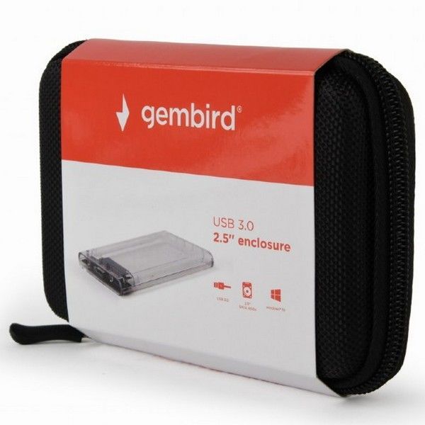 2.5" SATA HDD External Case (USB 3.0), Transparent plastic, 9.5 mm, Gembird "EE2-U3S9-6" 105903 фото