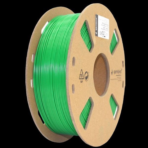 PETG 1.75 mm, Gembird Green Filament, 1 kg, 3DP-PETG1.75-01-G 219035 Imagini
