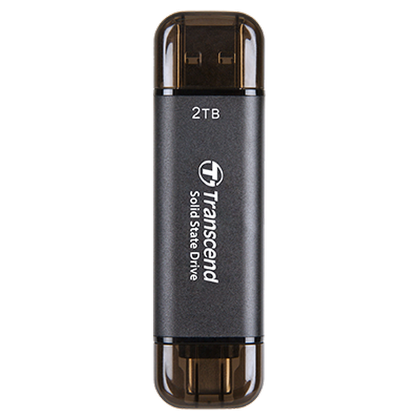 Внешний портативный SSD накопитель 2.0TB Transcend Portable SSD ESD310C Black, USB-A/C 3.2 (71.3x20x7.8 mm, 11g, R/W:1050/950 MB/s) 206114 фото