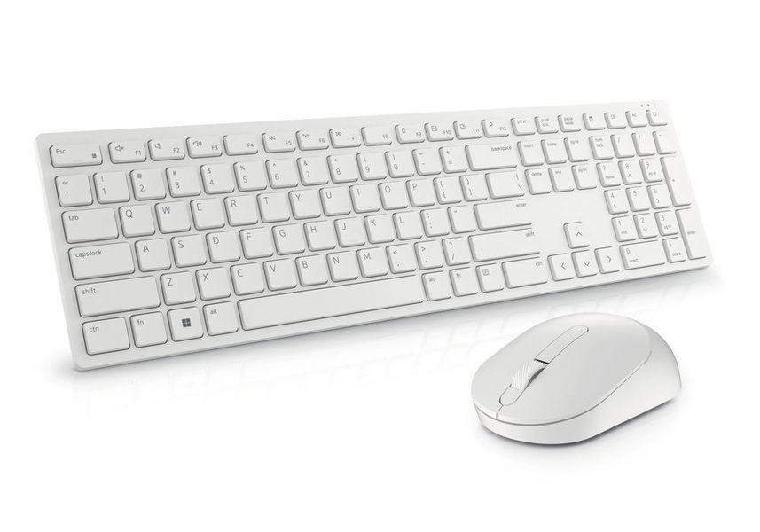 Wireless Keyboard & Mouse Del KM5221W, Multimedia keys, 2.4Ghz, Russian, White 140991 фото