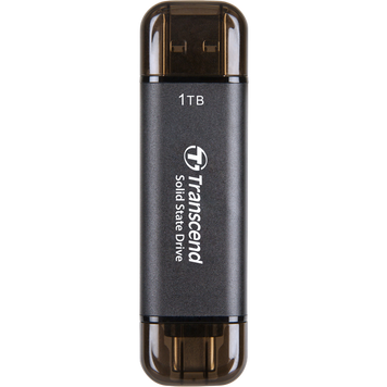 1.0TB Transcend Portable SSD ESD310C Black, USB-A/C 3.2 (71.3x20x7.8 mm, 11g, R/W:1050/950 MB/s) 207624 Imagini