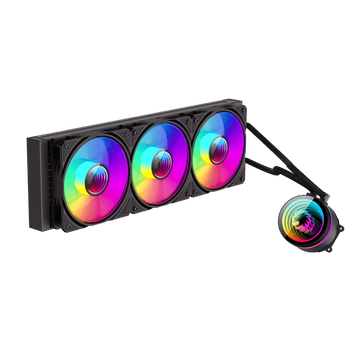 AIO Liquid Cooling Gamemax "IceBurg 360 Infinity" (&le;32 dB(A), 62.82CFM, 3x120mm, ARGB, Dsplay. TDP 3 224081 Imagini
