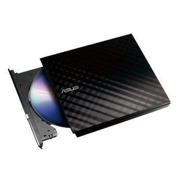 External Slim DVD-RW Drive ASUS "SDRW-08D2S-U LITE", Black, (USB2.0), Retail 251555 Imagini