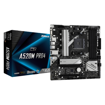 MB AM4 ASRock A520M PRO4 mATX 246105 Imagini
