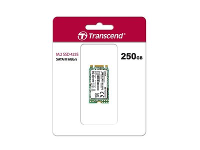 .M.2 SATA SSD 250GB Transcend "TS250GMTS425S" [42mm, R/W:500/330MB/s, 40K/75K IOPS, 90 TBW, 3D TLC] 145813 фото