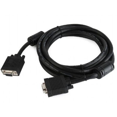 Cable VGA Premium Extension 3.0m, HD15M/HD15F Black, Cablexpert, w/2*ferrite core, CC-PPVGAX-10-B 78924 фото