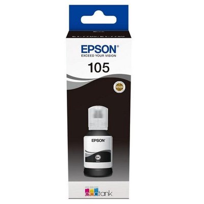 Ink Epson C13T00Q140, 105 EcoTank Ink Bottle, Black 93034 фото
