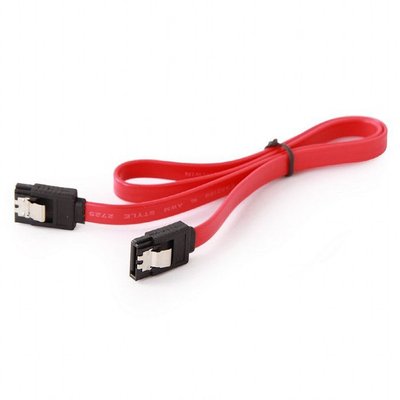 Cable Serial ATA III 1m data cable, metal clips, Cablexpert CC-SATAM-DATA-XL 92414 фото