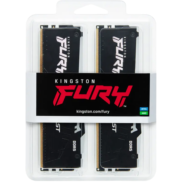 16GB DDR5-5600MHz Kingston FURY Beast RGB (Kit of 2x8GB) (KF556C36BBEAK2-16), CL36-38-38, 1.25V, AM 227047 фото