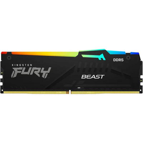 16GB DDR5-5600MHz Kingston FURY Beast RGB (Kit of 2x8GB) (KF556C36BBEAK2-16), CL36-38-38, 1.25V, AM 227047 фото