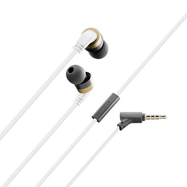 Cellular Audiopro Mosquito Stereo Earph.Mic, White 126937 фото