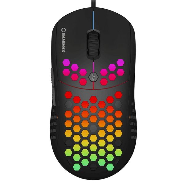 Gaming Mouse Gamemax MG8, Optical, 800-6400 dpi, 6 buttons, Ergonomic, RGB, Black, USB 125457 фото