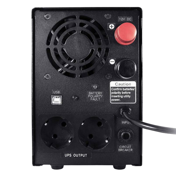 UPS PowerCom INF-800 800VA/480W,12Vdc,10A max charge curr., External Battery Only, 2*Schuko Sockets 132337 фото