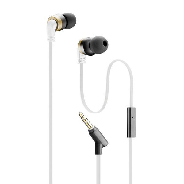 Cellular Audiopro Mosquito Stereo Earph.Mic, White 126937 фото