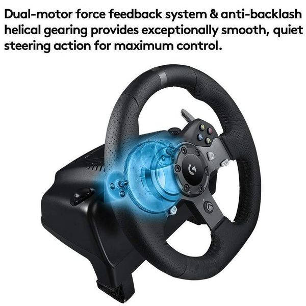 Wheel Logitech Driving Force Racing G920, 11", 900 degree, Pedals, 2-axis, 10 buttons,Dual vibration 85205 фото