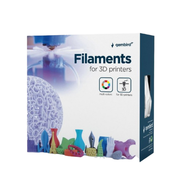 ABS 1.75 mm, Grey Filament, 1 kg, Gembird, 3DP-ABS1.75-01-GR 87970 фото