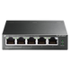 .5-port 10/100M TP-LINK PoE Switch, TL-SF1005LP, with 4 Port PoE, 41W Budget, steel case 129402 Imagini 3