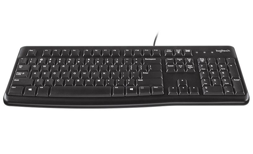 Keyboard Logitech K120 OEM, Thin profile, Quiet typing, Spill-resistant, Black, USB 43053 фото