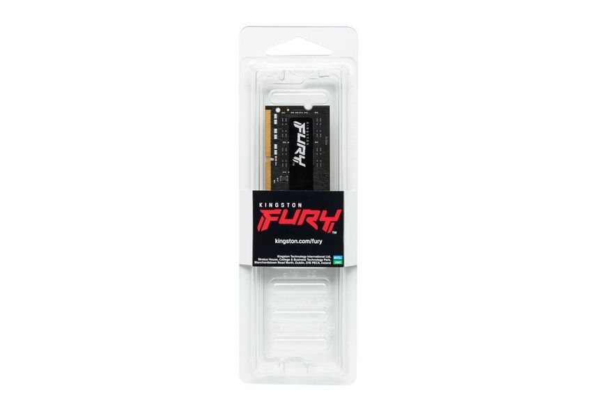 16GB DDR4-3200MHz SODIMM Kingston FURY Impact (KF432S20IB/16), CL20-22-22, 1.2V, Intel XMP, Black 141032 фото