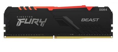 16GB DDR4-3733MHz Kingston FURY Beast RGB (Kit of 2x8GB) (KF437C19BBAK2/16), CL19, 1.35V, Black 133874 фото