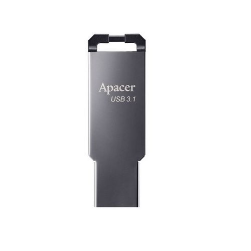 64GB USB3.1 Flash Drive Apacer "AH360", Black Nickel, Slim Metallic, Capless (AP64GAH360A-1) 89411 фото