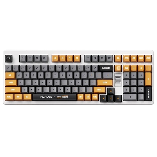 Gaming Wireless Keyboard MCHOSE x Unbox Therapy UT98, Mechanical, 98% Layout, Icy Creamsicle SW, EN, 250951 фото