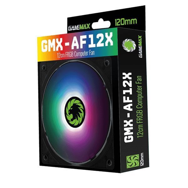 PC Case Вентилятор GAMEMAX GMX-AF12X, 120mm, 23.7dB, 24.8 CFM, 1100PM, Sleeve Bearing, RGB, Molex + 3pin 118641 фото