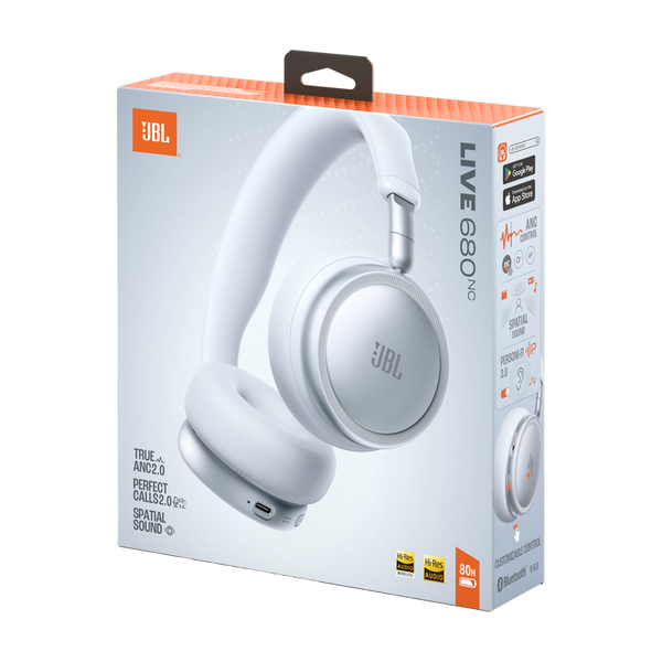 Headphones Bluetooth JBL LIVE680NC, White 266998 Imagini