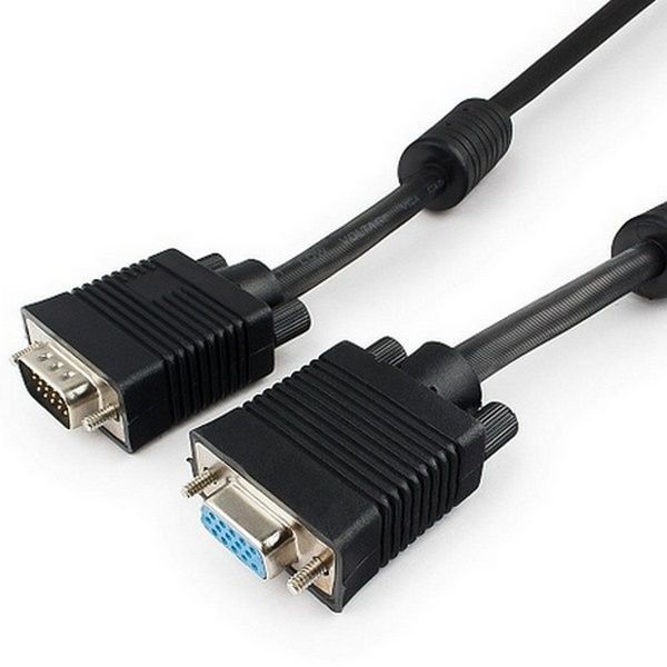 Cable VGA Premium Extension 10.0m, HD15M/HD15F Black, Cablexpert, dual-shield w/2*ferrite core 75632 Imagini