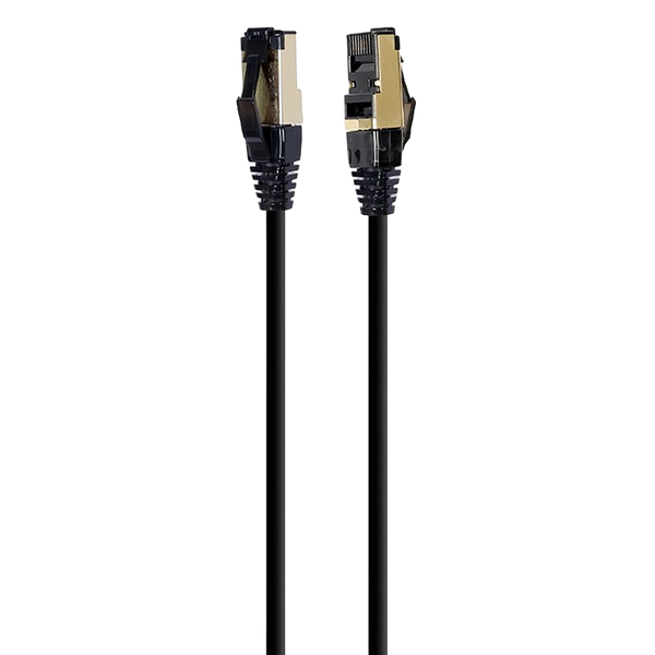 Patch Cord Cat.8 0.5m, Black, PP8-LSZHCU-BK-0.5M, Cablexpert, Low Smoke Zero Halogen (LSZH) 146319 фото