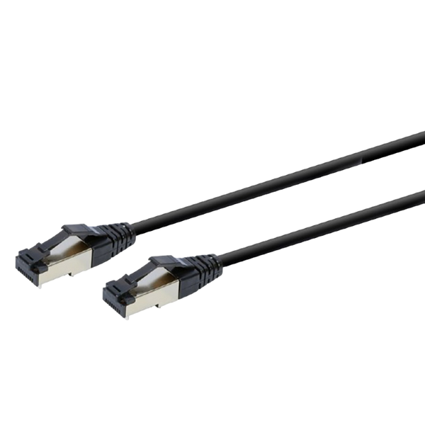 Patch Cord Cat.8 0.5m, Black, PP8-LSZHCU-BK-0.5M, Cablexpert, Low Smoke Zero Halogen (LSZH) 146319 фото