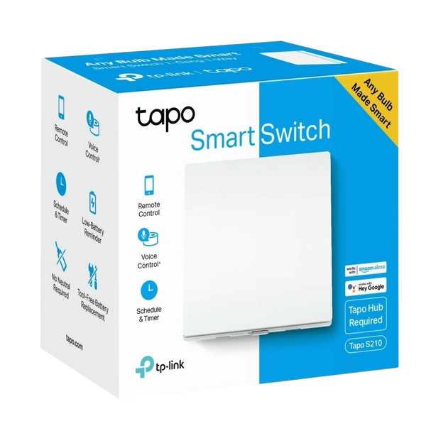 TP-Link Wireless Smart Light Switch "Tapo S210", White, 1-Gang 146279 Imagini