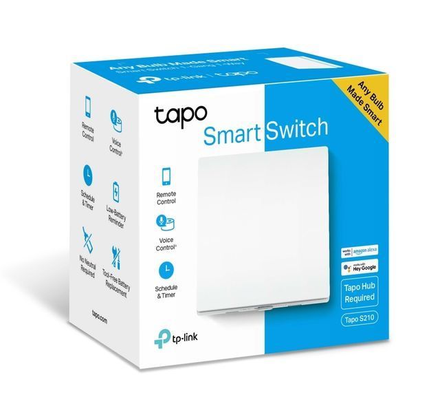 TP-Link Wireless Smart Light Switch "Tapo S210", White, 1-Gang 146279 Imagini