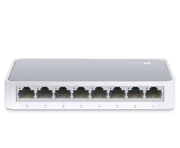 .8-port 10/100Mbps Desktop Switch TP-LINK "TL-SF1008D", Plastic Case 19554 Imagini