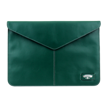 Ultrabook sleeve Baggins, Magnet, Real leather for 13-14", Green 257794 фото