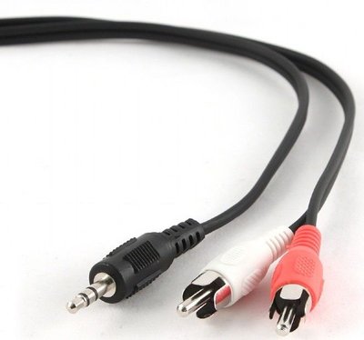 CCA-458/0.2 3.5mm stereo plug to 2 phono plugs 0.2 meter cable, Cablexpert 42815 фото
