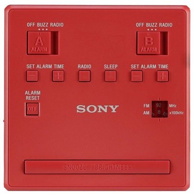 SONY ICF-C1T, Red, Clock Radio with dual alarm, AM/FM 127999 фото