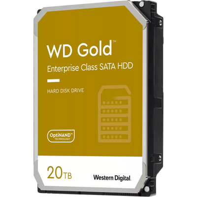 3.5" HDD 20.0TB-SATA-512MB Western Digital "Gold (WD202KRYZ)", Enterprise, CMR, 7200rpm, 2.5M (MTBF) 205594 фото